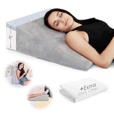 Buy Bed Wedge Pillow Cooling Memory Foam Top Elevated Support Cushion