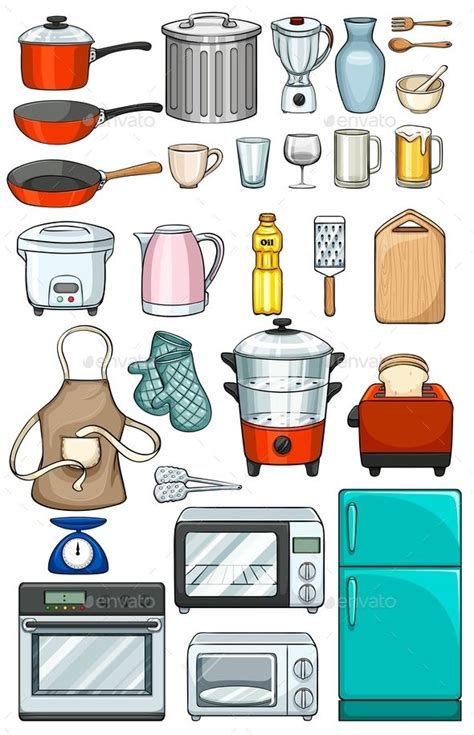 Kitchen Objects Paper Doll House Paper Toys Template Kitchen Objects