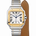 Cartier Santos de Cartier watch, Large model, automatic, gold and steel ...