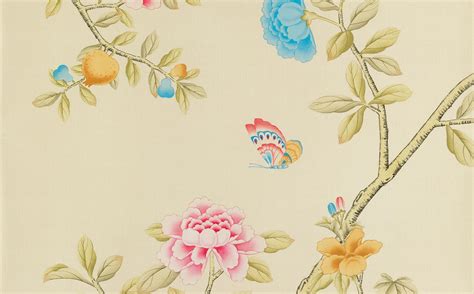 Colourways Fromental Handmade Wallpaper Chinoiserie Naive Painting