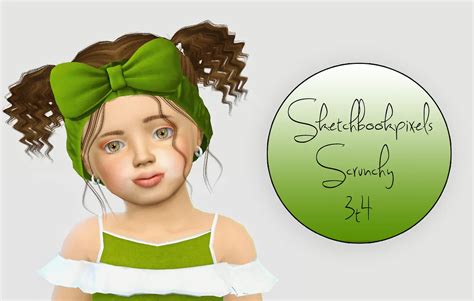 Sketchbookpixels Scrunchy Hairband 3t4 Toddlers Mysims4mods