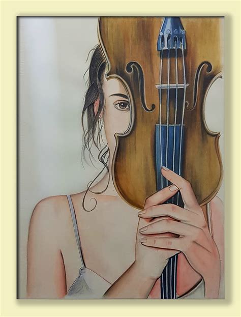 Violin Girl Adroit Art By Rashmi Soni