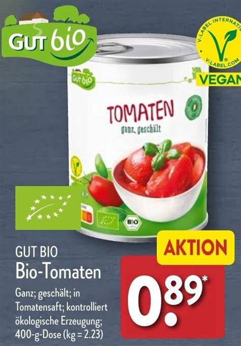 Gut Bio Bio Tomaten 400 G Dose Angebot Bei Aldi Nord