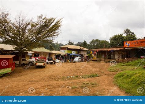 Village Square In A Typical African Village Editorial Stock Photo