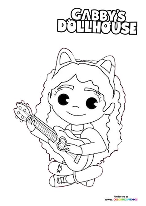 Printable Coloring Gabbys Dollhouse Coloring Pages