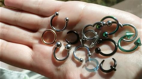 My Entire Septum Jewelry Collection Update 12g Septum Try On Youtube