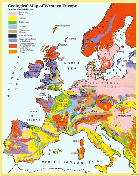 Western Europe Geology Map Western Europe Mappery