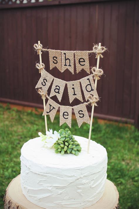 Bridal Shower Cake Topper Bride To Be Burlap Bridal Shower Etsy