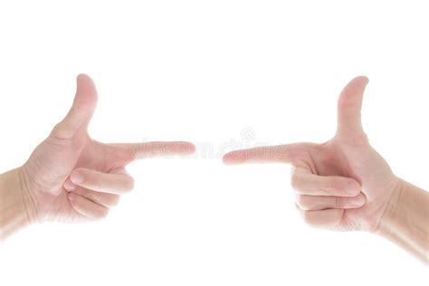 Fingers Point To Each Other Stock Image Image Of Center Copyspace