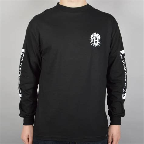 Huf X Thrasher Tds Long Sleeve Skate T Shirt Black Skate Clothing From Native Skate Store Uk