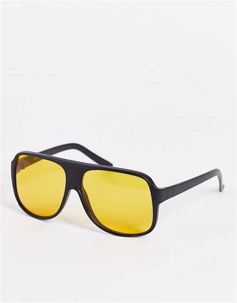 Gafas De Sol Con Lentes Amarillas Y Montura Gruesa De Madein Asos