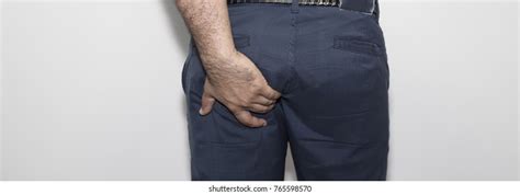 Man Hemorrhoids Holding His Butt Pain Stock Photo Shutterstock