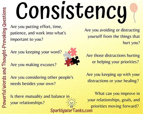 Powerful Words and Thought-Provoking Questions: Consistency