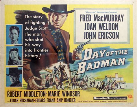 Day Of The Badman 1958 Fred Macmurray Original Half Shee