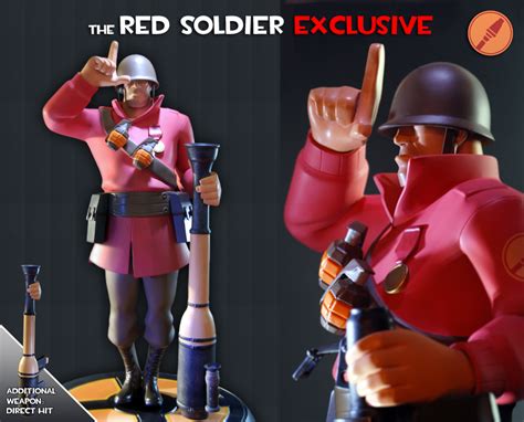 Team Fortress 2 The Red Soldier Exclusive Statue Exclusives Gaming