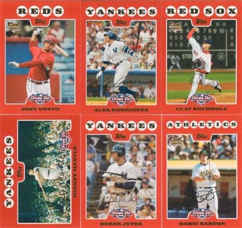 2008 Topps Opening Day Baseball Series Complete Mint Hand Collated 220 Card Set