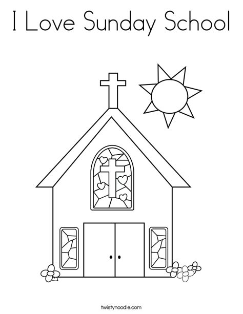 Gambar Love Sunday School Coloring Page Twisty Noodle Pages Di Rebanas