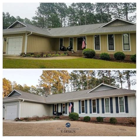 Maybe you would like to learn more about one of these? Before and after red brick ranch with Sensible Hue siding ...