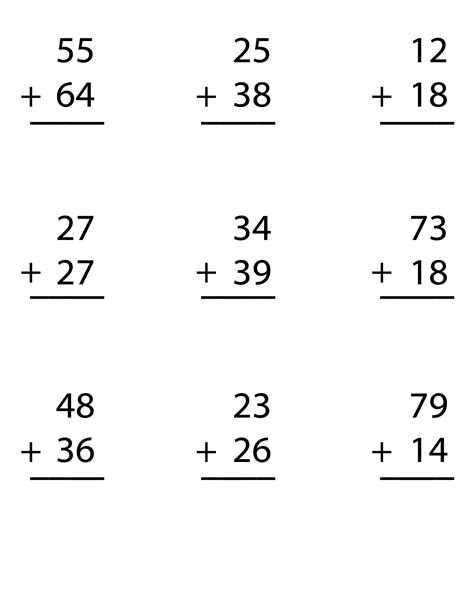 Adding 2 Digit Numbers 2nd Grade Worksheet