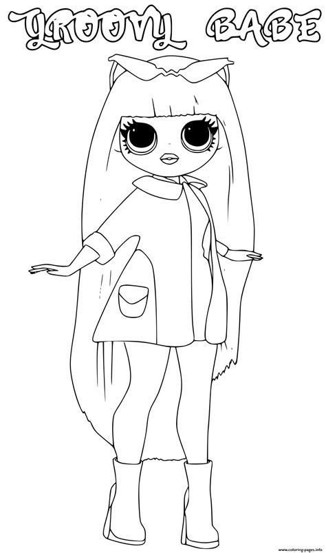 Groovy Babe Lol Omg Coloring Page Printable