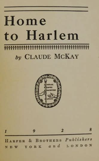 Claude Mckay Home To Harlem Ebook 1928