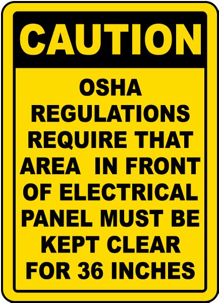 This video describe the safety requirements for maintaining electrical panels/ junction boxes and pull boxes with specific requirements of osha, nfpa and. Area In Front of Panel Must Be Clear Sign E3336 - SafetySign.com