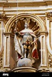 BURGOS, SPAIN - AUGUST 13, 2014: Polychrome Statue of Spanish Emperor ...