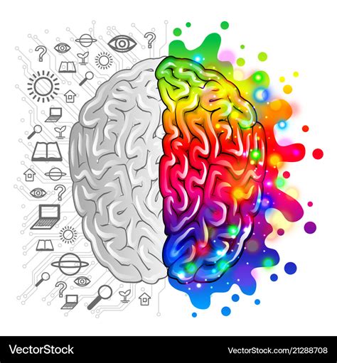Human Brain Concept Logic And Creative Royalty Free Vector