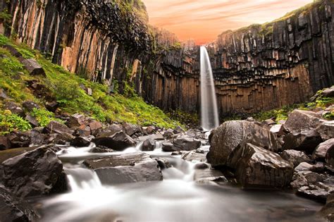 Svartifoss Waterfall Iceland Waterfall Waterfall Photo Beautiful
