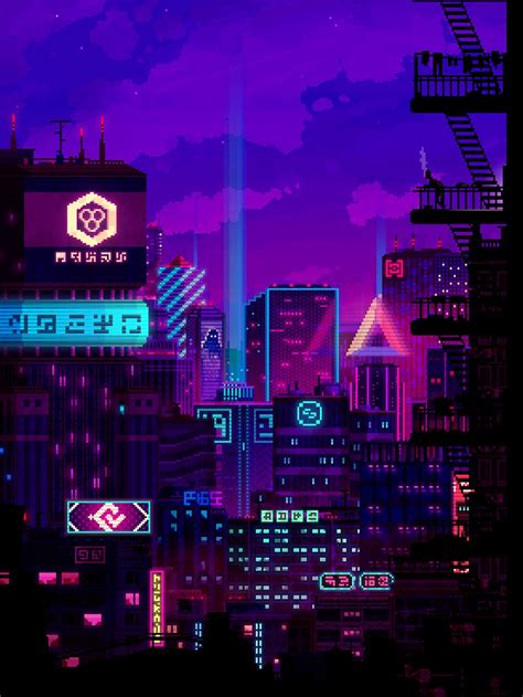 √ Pixel Art Cityscape