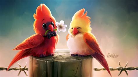 Cute Birds Romance 4k Hd Wallpapers Hd Wallpapers Id 31726