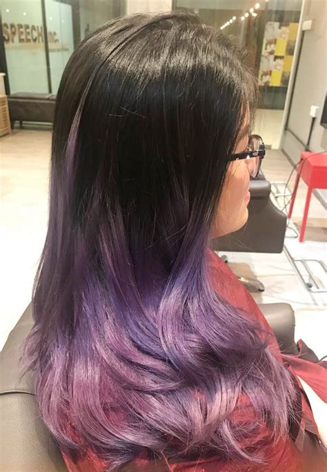 Purple Ombre Hair Color The Wiz Korean Hair Salon Singapore