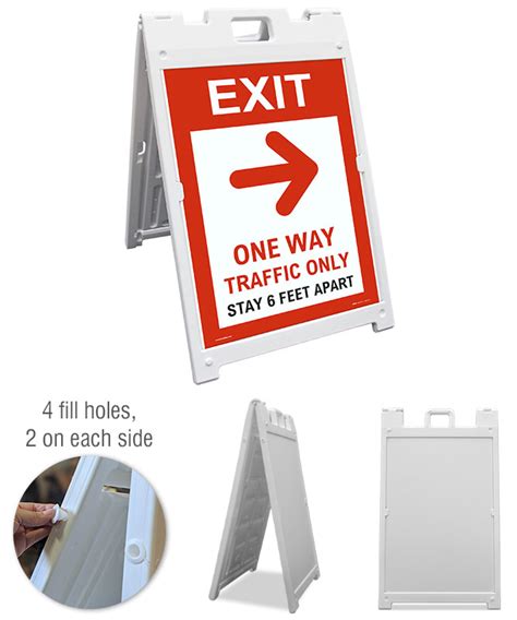 Exit One Way Traffic Only Right Arrow Sandwich Board Sign Save 10