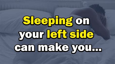 6 Powerful Health Benefits Of Sleeping On Your Left Side Youtube