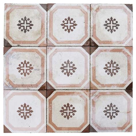 Reclaimed Patterned Encaustic Cement Floor Tiles At 1stdibs
