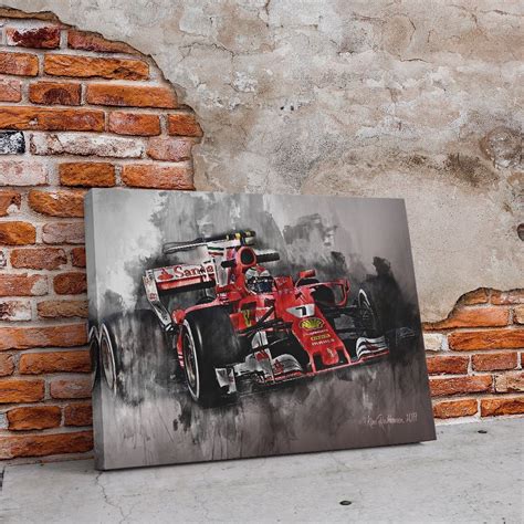 Kimi Raikkonen Canvas Wall Art Print F1 Motorsport Art