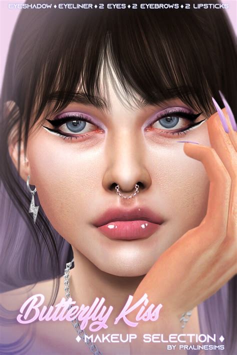 Butterfly Makeup Selection At Praline Sims Sims 4 Updates