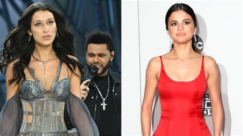 bella hadid unfollows selena gomez on instagram after singer is spotted kissing the weeknd