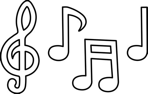 Music Note Outlines Clipart Best