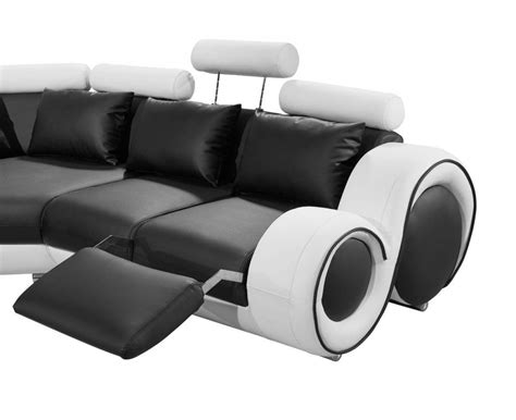 Divani Casa 4087 Sectional Black And White Vgev4087 Blk Wht Relax In