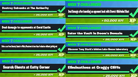 All Week 7 Easy Challenges Complete Guide In Fortnite Chapter 2 Season
