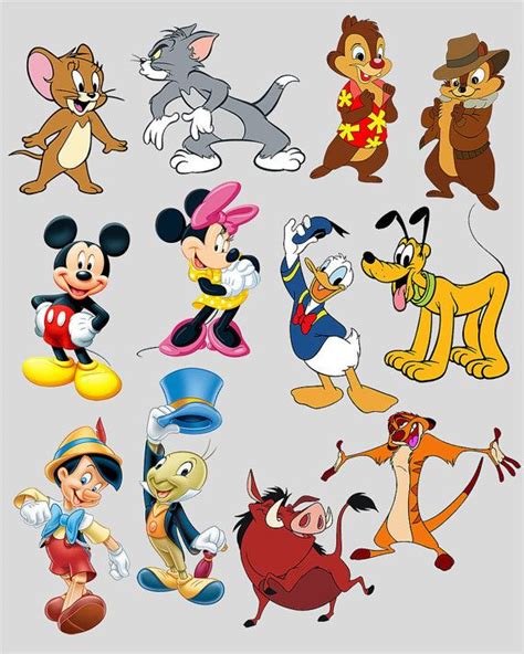 Los Personajes De Dibujos Animados De Disney Por Digitalreflecti