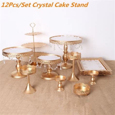 Metal Gold Cake Stand Set Cake Stand Cupcake Holder Dessert Tiered