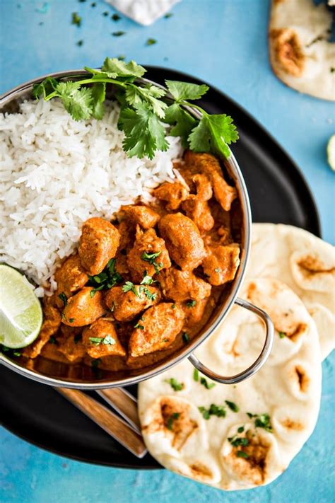 Indian Butter Chicken With Basmati Rice And Homemade Naan Good Life