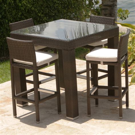 dumont  piece  weather bar height dining set