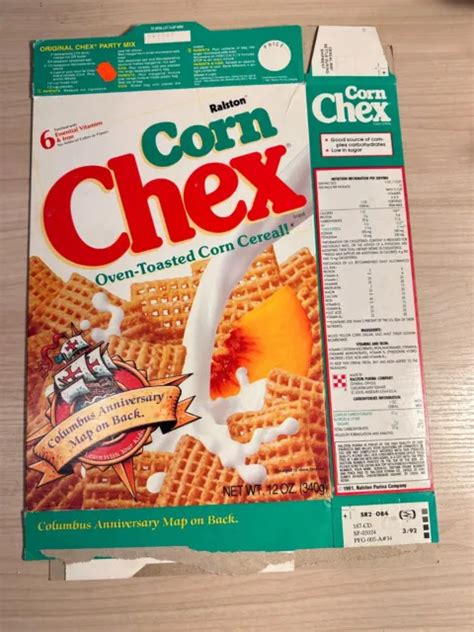 Vintage Corn Chex Empty Cereal Box Rare 1992 1400 Picclick