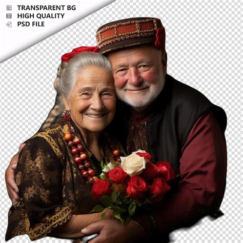 Premium Psd Romantic Old German Couple Valentines Day With T Tradi