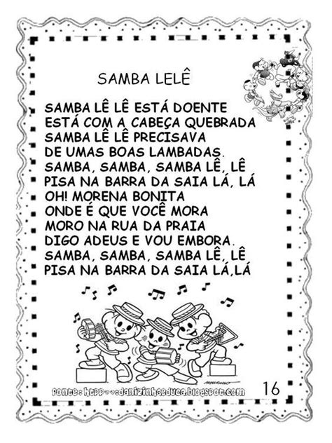 Cantiga Samba Lele Texto Letras De Musicas Infantis Cantigas De Roda