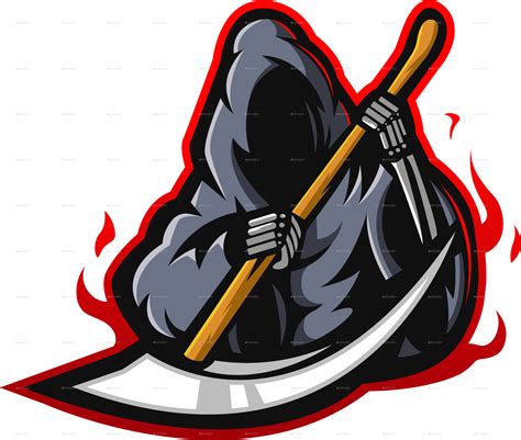Grim Reaper Mascot Logo By Saripuddinhasan Graphicriver