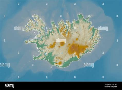 Extended Area Of Iceland With Country Outline International And